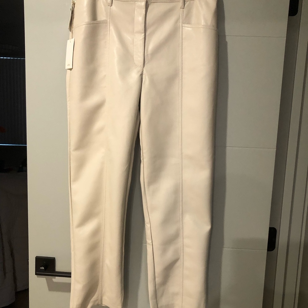 Wilfred Off-White Leather Pants